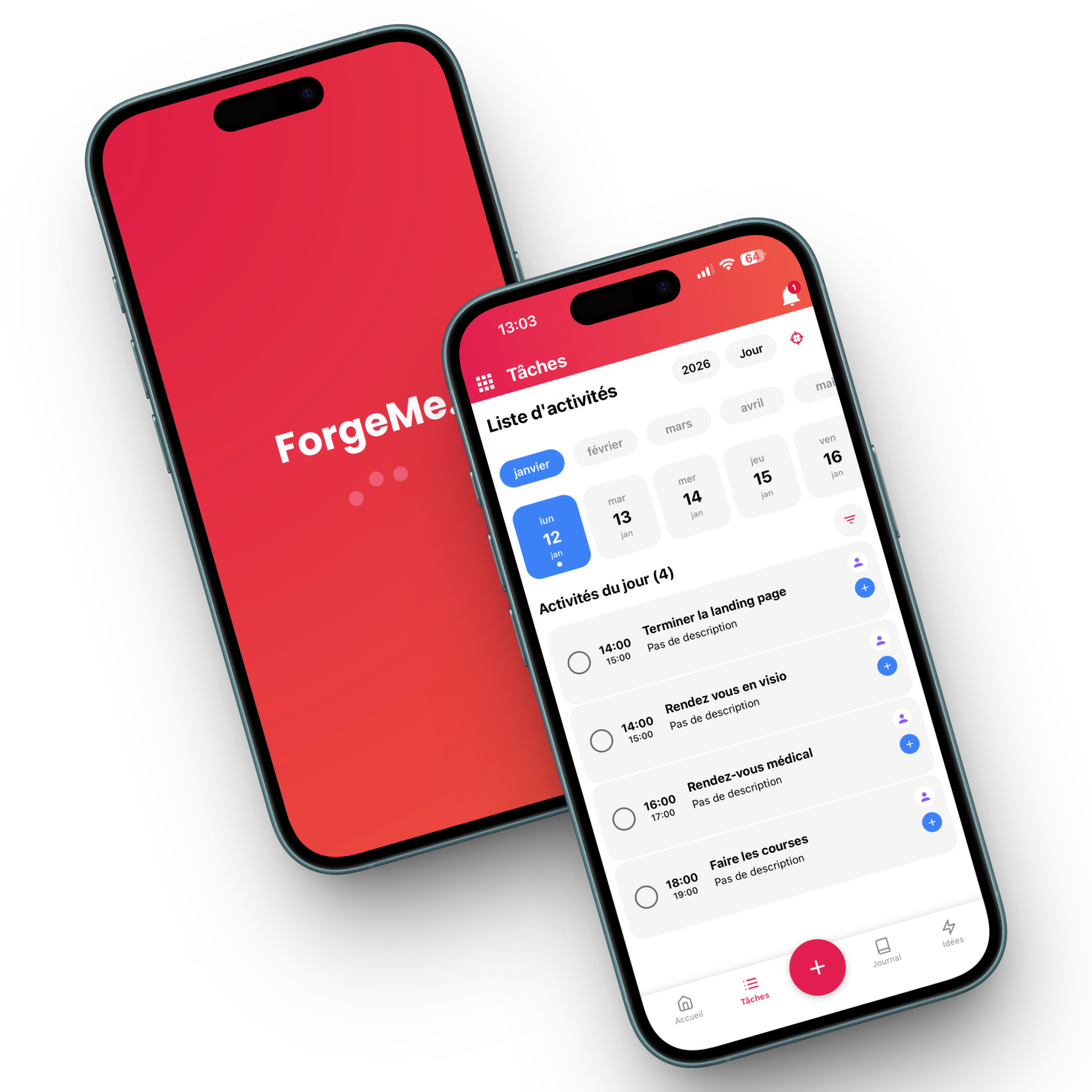 Aperçu de ForgeMe en action